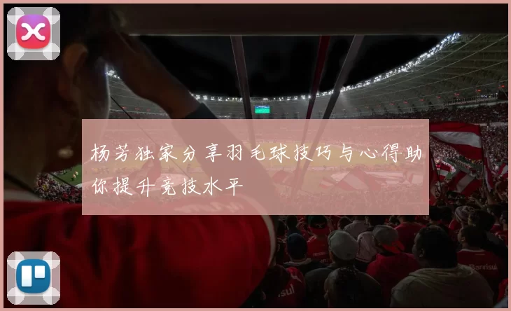 杨芳独家分享羽毛球技巧与心得助你提升竞技水平